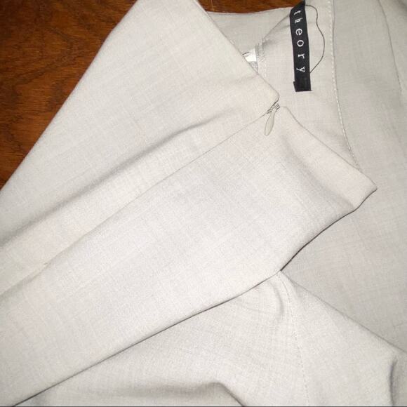 Theory Womens Pants Wool Crop trouser front seam Size 8 - Picture 6 of 12